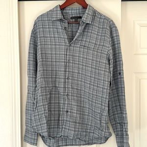 John Varvatos men's long sleeve button up shirt. Linen.